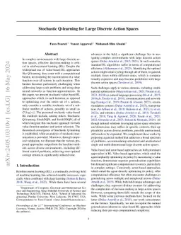 Stochastic Q-learning for Large Discrete Action Spaces