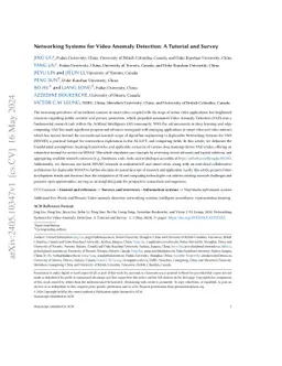 Networking Systems for Video Anomaly Detection: A Tutorial and Survey