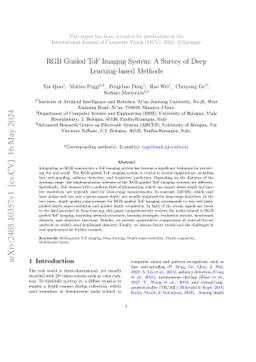 RGB Guided ToF Imaging System: A Survey of Deep Learning-based Methods