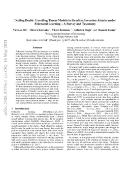 Dealing Doubt: Unveiling Threat Models in Gradient Inversion Attacks
  under Federated Learning, A Survey and Taxonomy