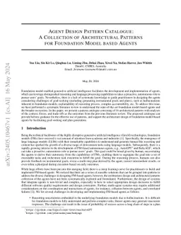 Agent Design Pattern Catalogue: A Collection of Architectural Patterns
  for Foundation Model based Agents