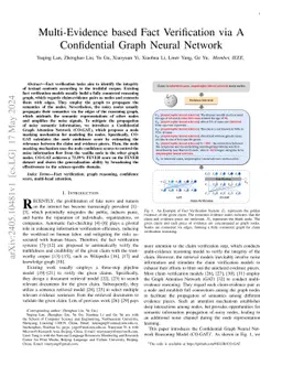 Multi-Evidence based Fact Verification via A Confidential Graph Neural
  Network