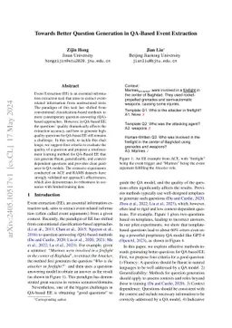 Towards Better Question Generation in QA-based Event Extraction