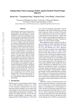 Safeguarding Vision-Language Models Against Patched Visual Prompt
  Injectors