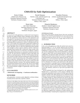CMA-ES for Safe Optimization