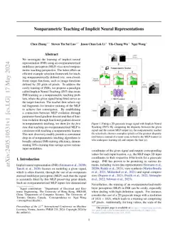 Nonparametric Teaching of Implicit Neural Representations