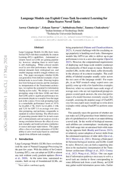 Language Models can Exploit Cross-Task In-context Learning for
  Data-Scarce Novel Tasks