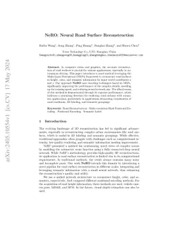 NeRO: Neural Road Surface Reconstruction