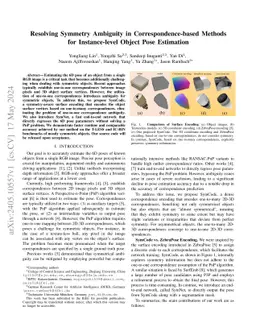 Resolving Symmetry Ambiguity in Correspondence-based Methods for
  Instance-level Object Pose Estimation