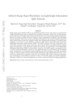 Infrared Image Super-Resolution via Lightweight Information Split
  Network