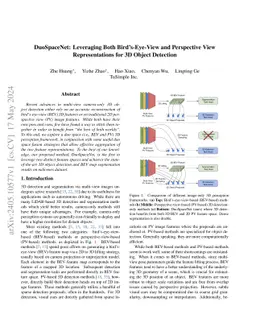 DuoSpaceNet: Leveraging Both Bird's-Eye-View and Perspective View Representations for 3D Object Detection