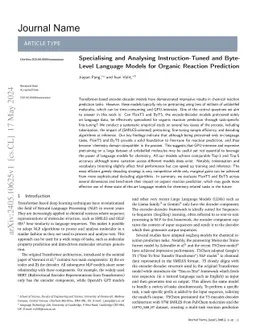 Specialising and Analysing Instruction-Tuned and Byte-Level Language
  Models for Organic Reaction Prediction