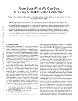 From Sora What We Can See: A Survey of Text-to-Video Generation
