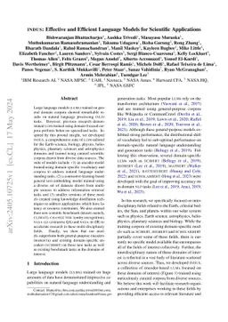 INDUS: Effective and Efficient Language Models for Scientific
  Applications