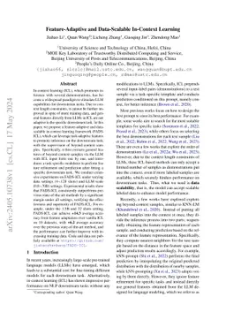 Feature-Adaptive and Data-Scalable In-Context Learning