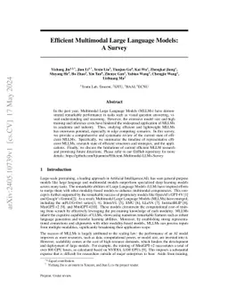 Efficient Multimodal Large Language Models: A Survey