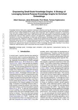 Empowering Small-Scale Knowledge Graphs: A Strategy of Leveraging
  General-Purpose Knowledge Graphs for Enriched Embeddings