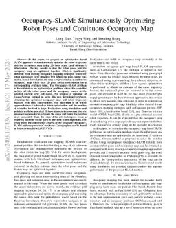 Occupancy-SLAM: Simultaneously Optimizing Robot Poses and Continuous
  Occupancy Map