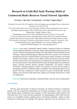 Research on Credit Risk Early Warning Model of Commercial Banks Based on
  Neural Network Algorithm