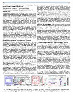 Intelligent and Miniaturized Neural Interfaces: An Emerging Era in
  Neurotechnology