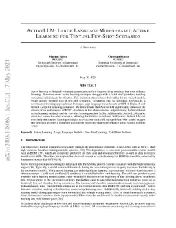 ActiveLLM: Large Language Model-based Active Learning for Textual Few-Shot Scenarios