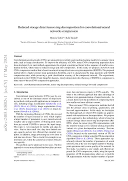 Reduced storage direct tensor ring decomposition for convolutional
  neural networks compression