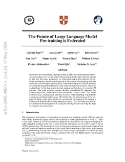 The Future of Large Language Model Pre-training is Federated