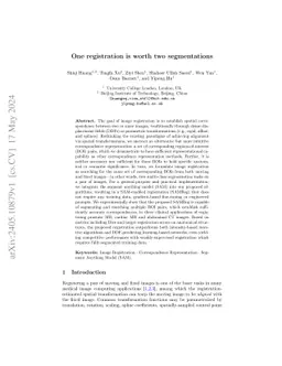 One registration is worth two segmentations