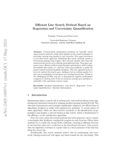 Efficient Line Search Method Based on Regression and Uncertainty
  Quantification