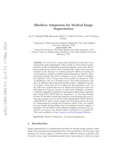 Blackbox Adaptation for Medical Image Segmentation