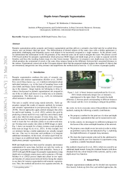Depth-aware Panoptic Segmentation