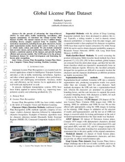 Global License Plate Dataset