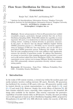 Flow Score Distillation for Diverse Text-to-3D Generation