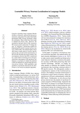 Learnable Privacy Neurons Localization in Language Models