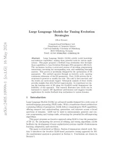 Large Language Models for Tuning Evolution Strategies