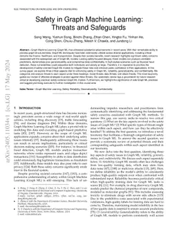 Safety in Graph Machine Learning: Threats and Safeguards