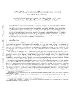 TVCondNet: A Conditional Denoising Neural Network for NMR Spectroscopy