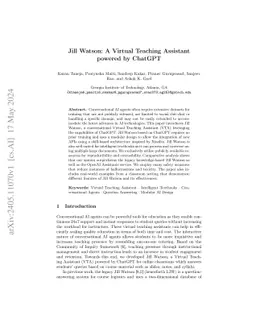 Jill Watson: A Virtual Teaching Assistant powered by ChatGPT