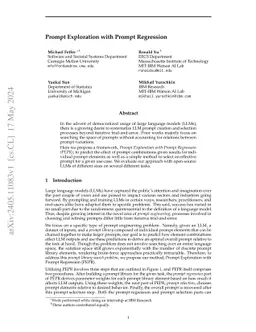 Prompt Exploration with Prompt Regression