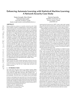 Enhancing Automata Learning with Statistical Machine Learning: A Network
  Security Case Study
