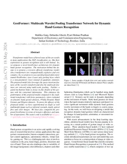 GestFormer: Multiscale Wavelet Pooling Transformer Network for Dynamic
  Hand Gesture Recognition