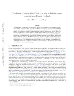 The Power of Active Multi-Task Learning in Reinforcement Learning from Human Feedback