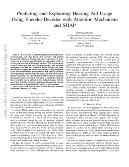 Predicting and Explaining Hearing Aid Usage Using Encoder-Decoder with
  Attention Mechanism and SHAP