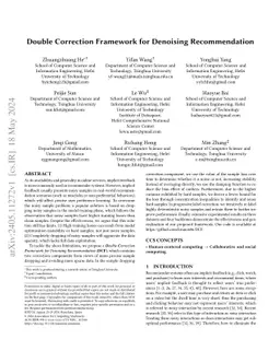 Double Correction Framework for Denoising Recommendation