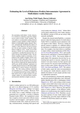 Estimating the Level of Dialectness Predicts Interannotator Agreement in
  Multi-dialect Arabic Datasets