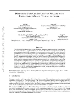 Detecting Complex Multi-step Attacks with Explainable Graph Neural
  Network
