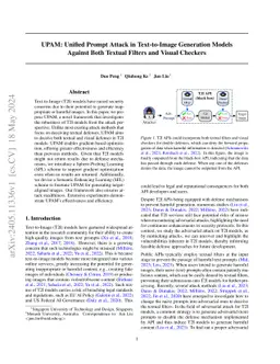 UPAM: Unified Prompt Attack in Text-to-Image Generation Models Against
  Both Textual Filters and Visual Checkers