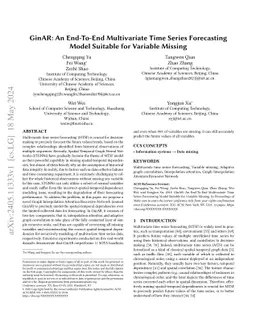 GinAR: An End-To-End Multivariate Time Series Forecasting Model Suitable
  for Variable Missing