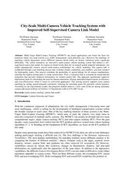 City-Scale Multi-Camera Vehicle Tracking System with Improved Self-Supervised Camera Link Model