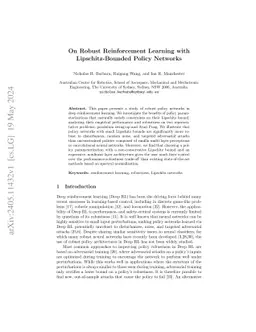 On Robust Reinforcement Learning with Lipschitz-Bounded Policy Networks